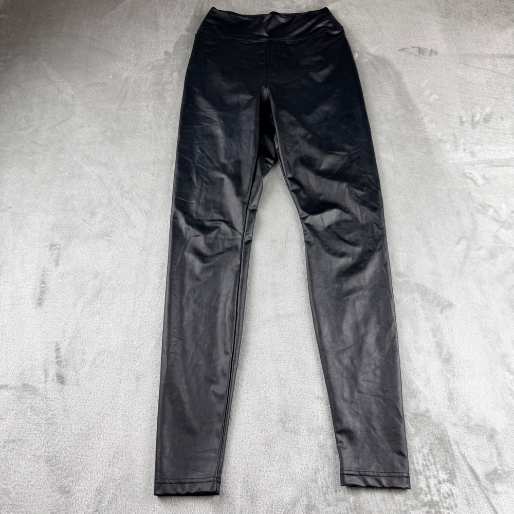 OFFLINE by Aerie Real Luxe Women's S Hi-Rise Leggings Black Imitation‎ Leather